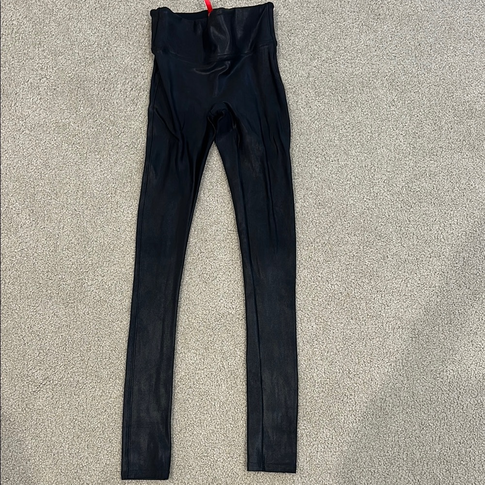 Spanx Black Faux Leather Leggings